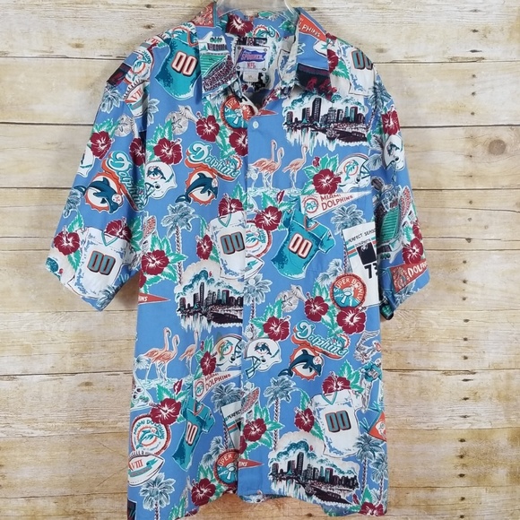 miami dolphins hawaiian shirt
